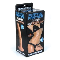 Dildo de 8" Strap On Socio Juguetón Skinsations con Arnés