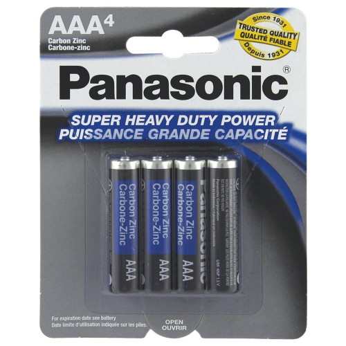 Baterías Panasonic Super Heavy Duty AAA - Paquete de 4