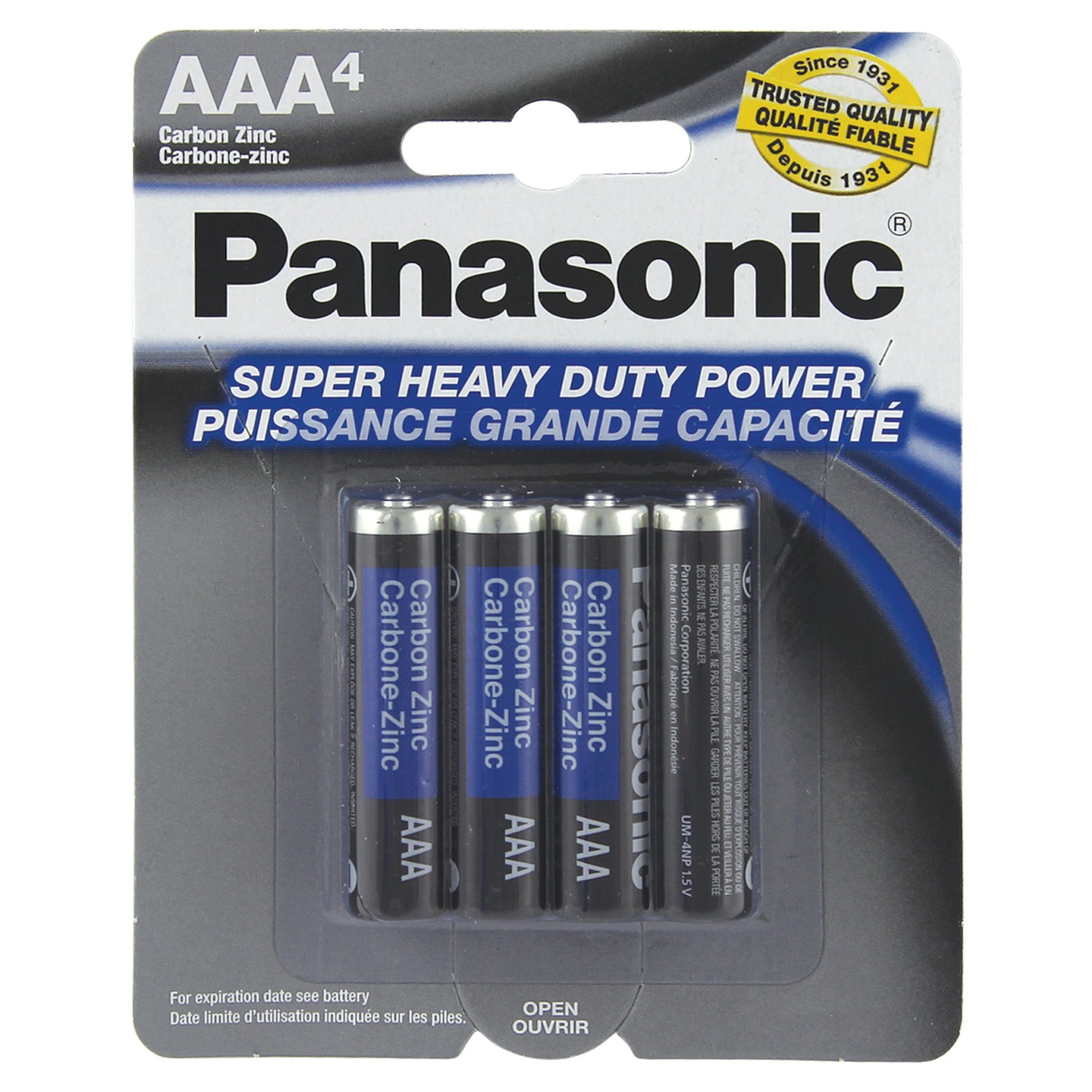 Baterías Panasonic Super Heavy Duty AAA - Paquete de 4