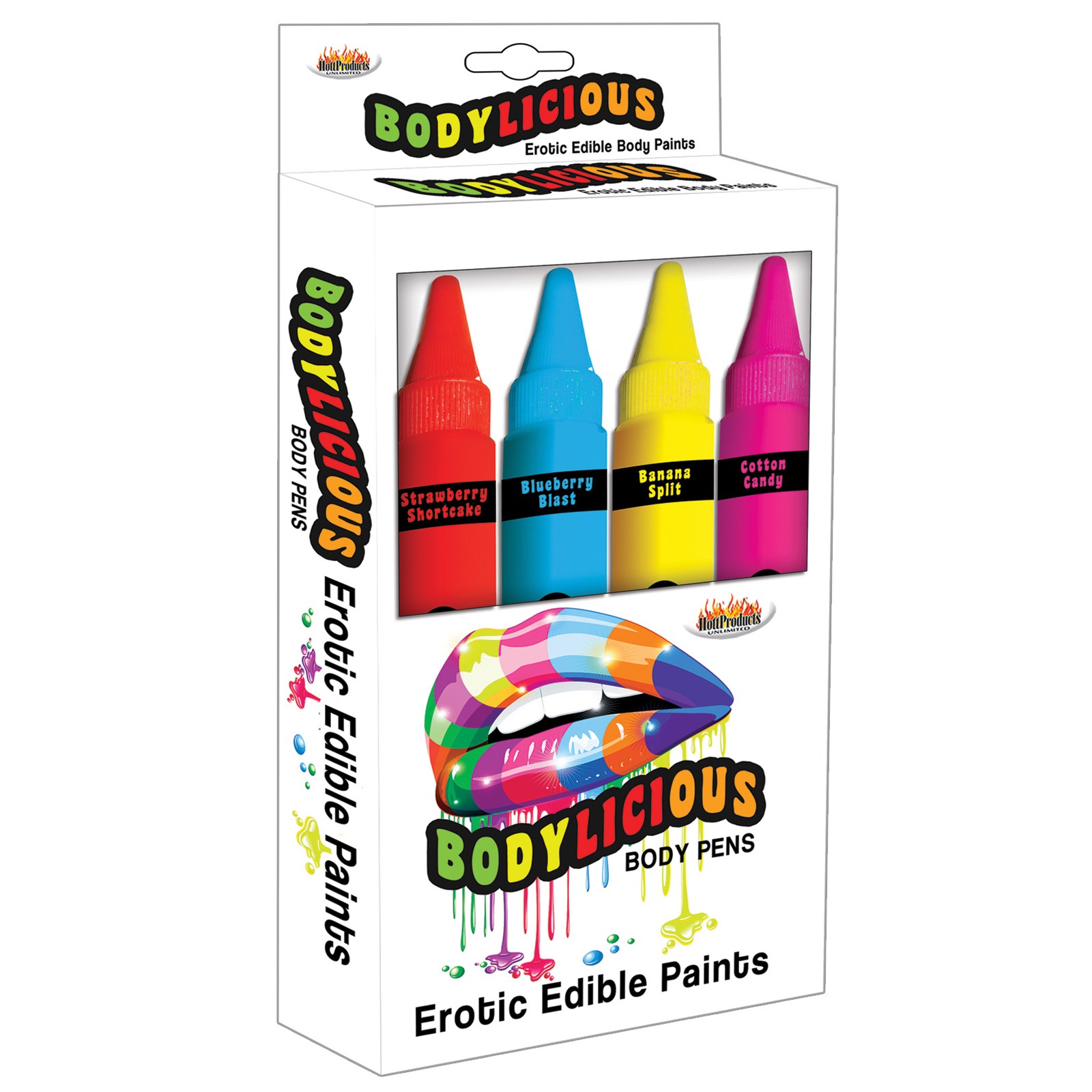 Bolígrafos Corporales Comestibles Bodylicious - Pack de 4