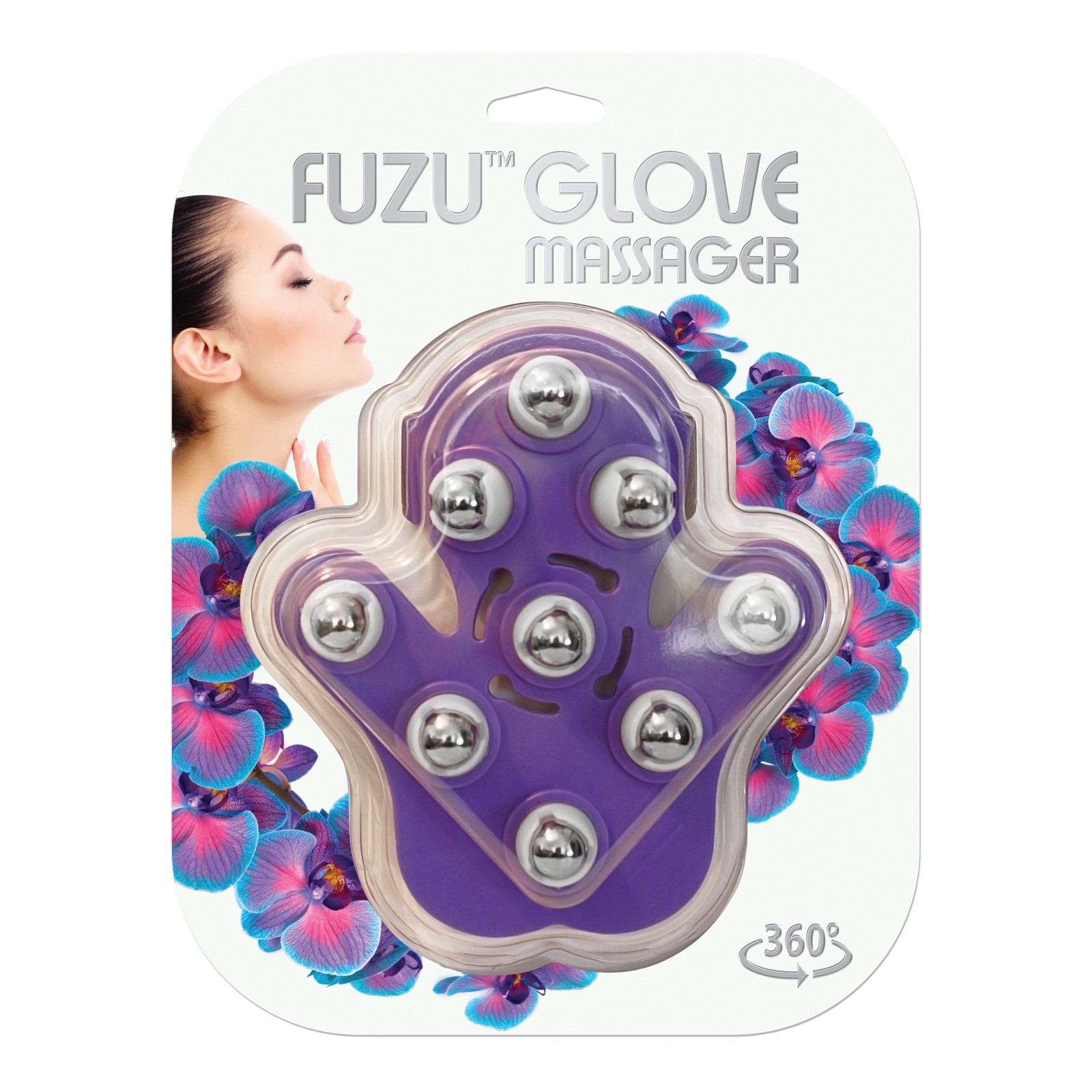 Fuzu Glove Massager Neon Purple