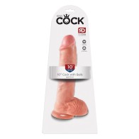 Dildo Realista King Cock de 10" con Testículos