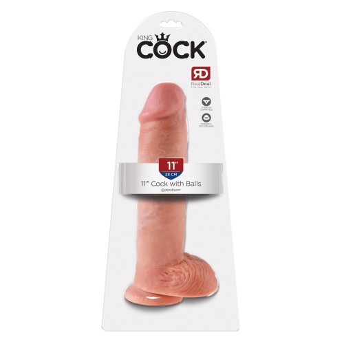 King Cock 11" Cock w/Balls - Flesh