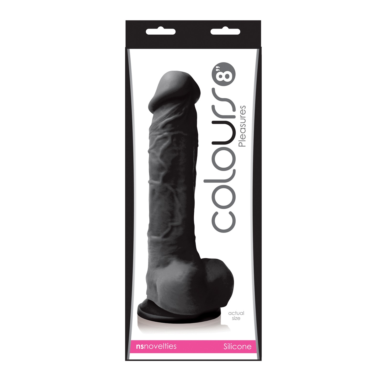 Colours Pleasures 8" Dildo Suction Cup Black