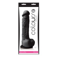 Colours Pleasures 8" Dildo Suction Cup Black