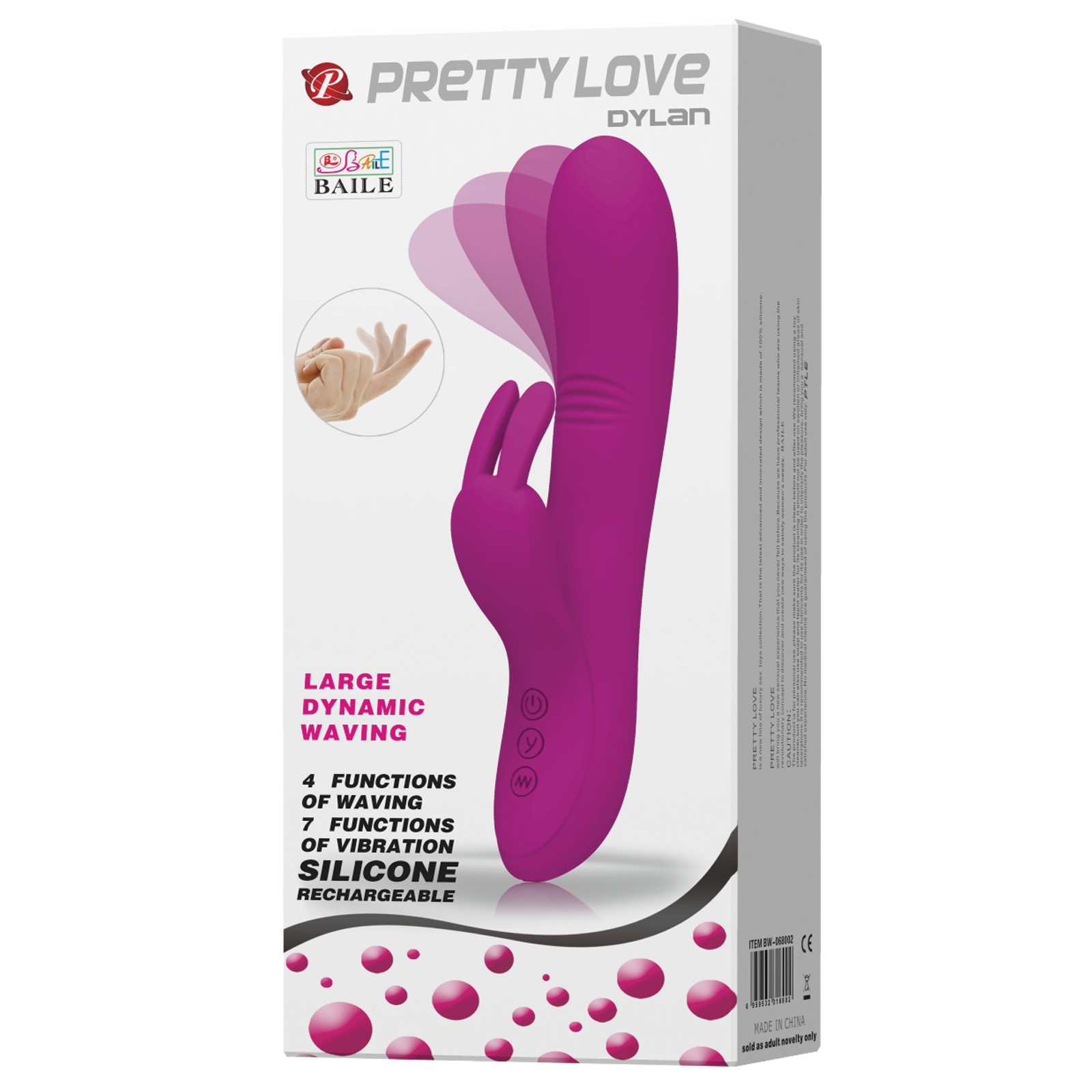 Pretty Love Dylan Rabbit Vibrator 11 Functions Fuchsia