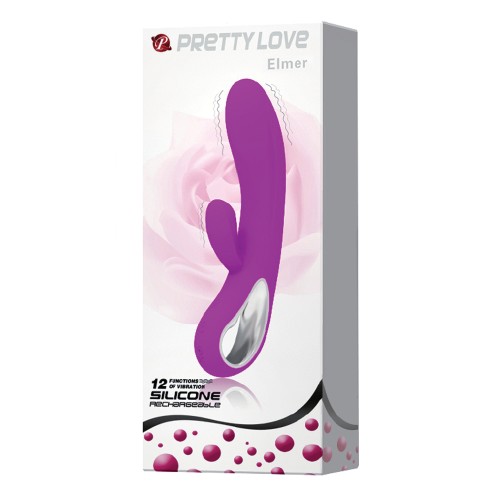 Pretty Love Elmer Rabbit Vibrator 12 Function - Fuchsia