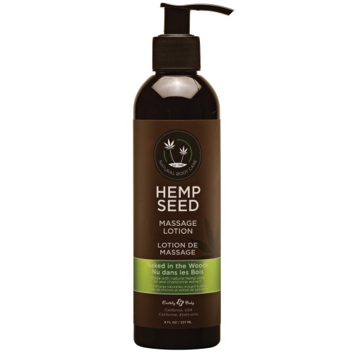 Hemp Seed Massage Lotion Naked in the Woods - 8 oz