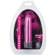 Chrome Classics 5" Vibrator - Pink for Pleasure