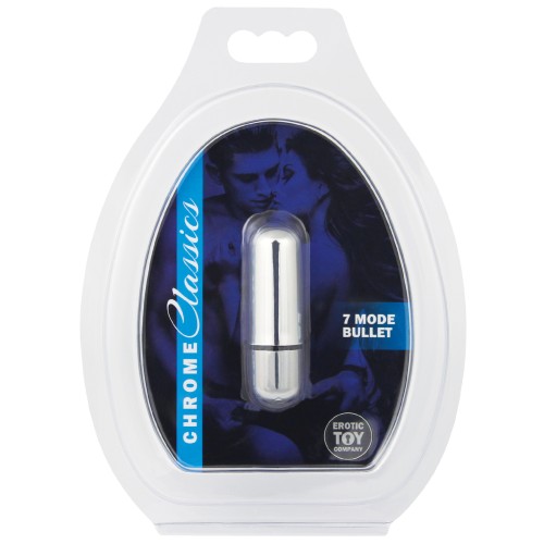 Erotic Toy Company Chrome Classics Bullet 7 Velocidades Plata