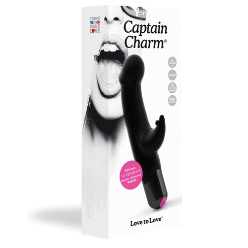 Vibrador Conejito Captain Charm Negro