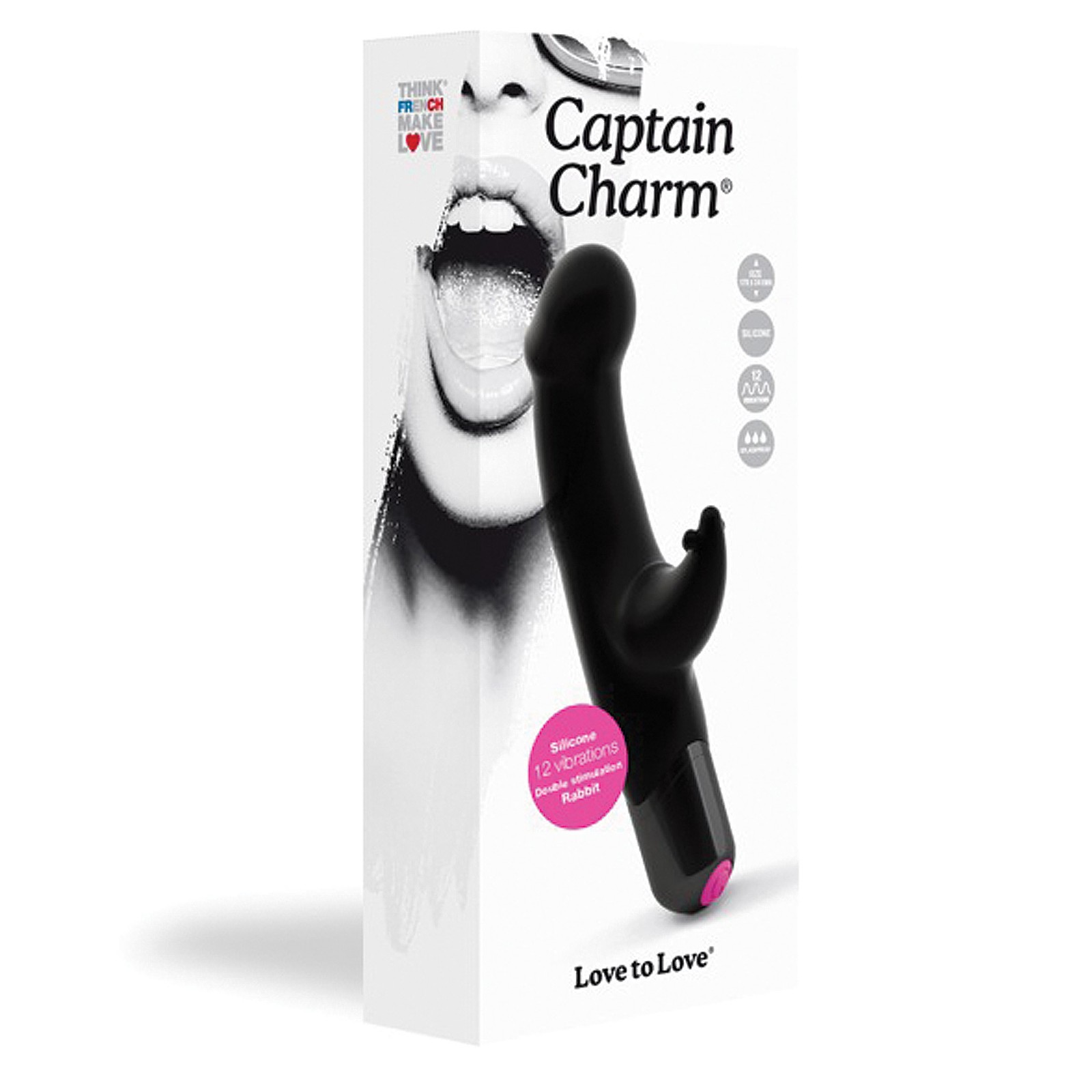 Vibrador Conejito Captain Charm Negro