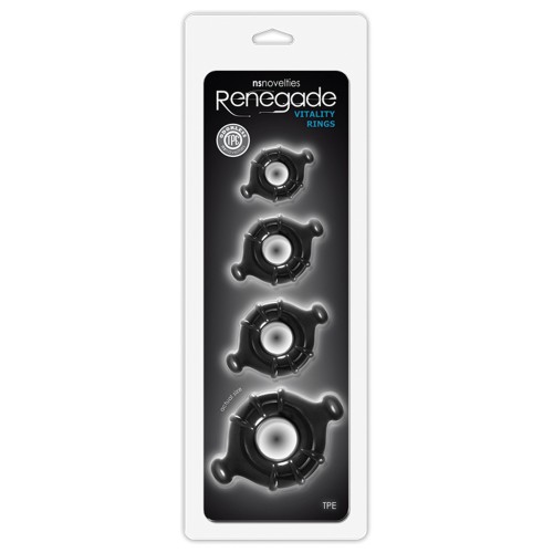 Renegade Vitality Cock Rings in Black