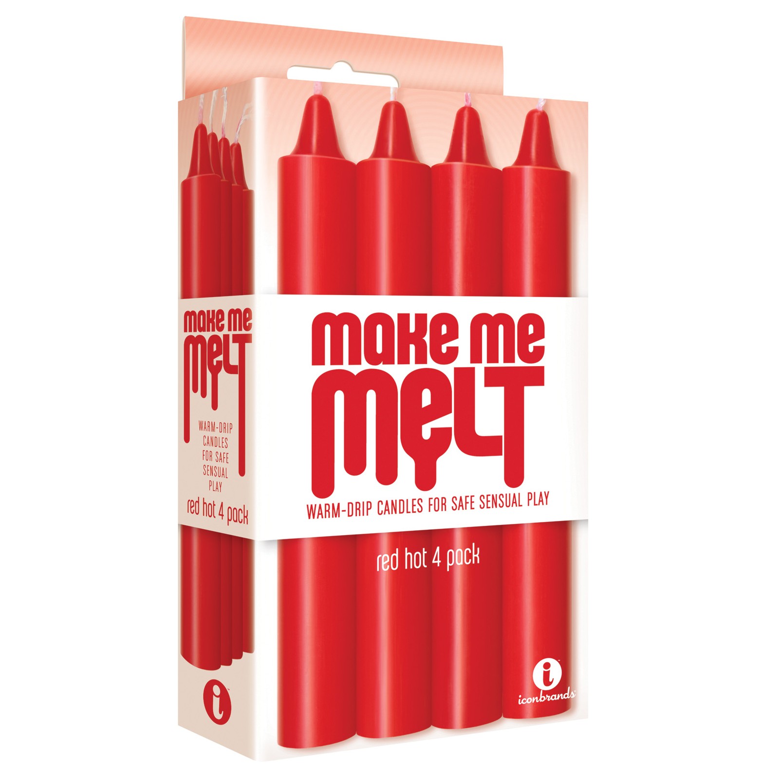 9's Make Me Melt Sensual Warm Drip Candles Red Hot Pack