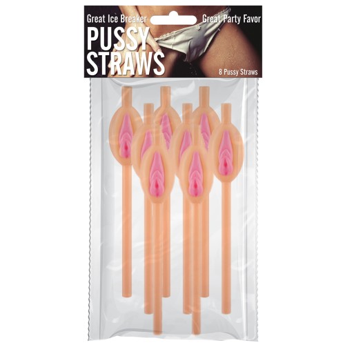 Pussy Party Straws Set of 8 for Fun Gatherings