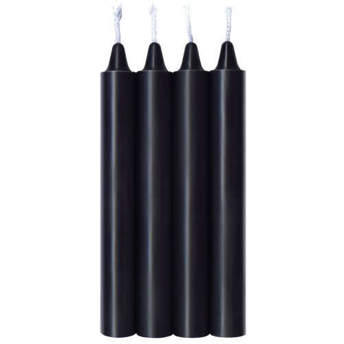 9's Make Me Melt Sensual Drip Candles Jet Black Pack of 4