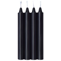 9's Make Me Melt Sensual Drip Candles Jet Black Pack of 4