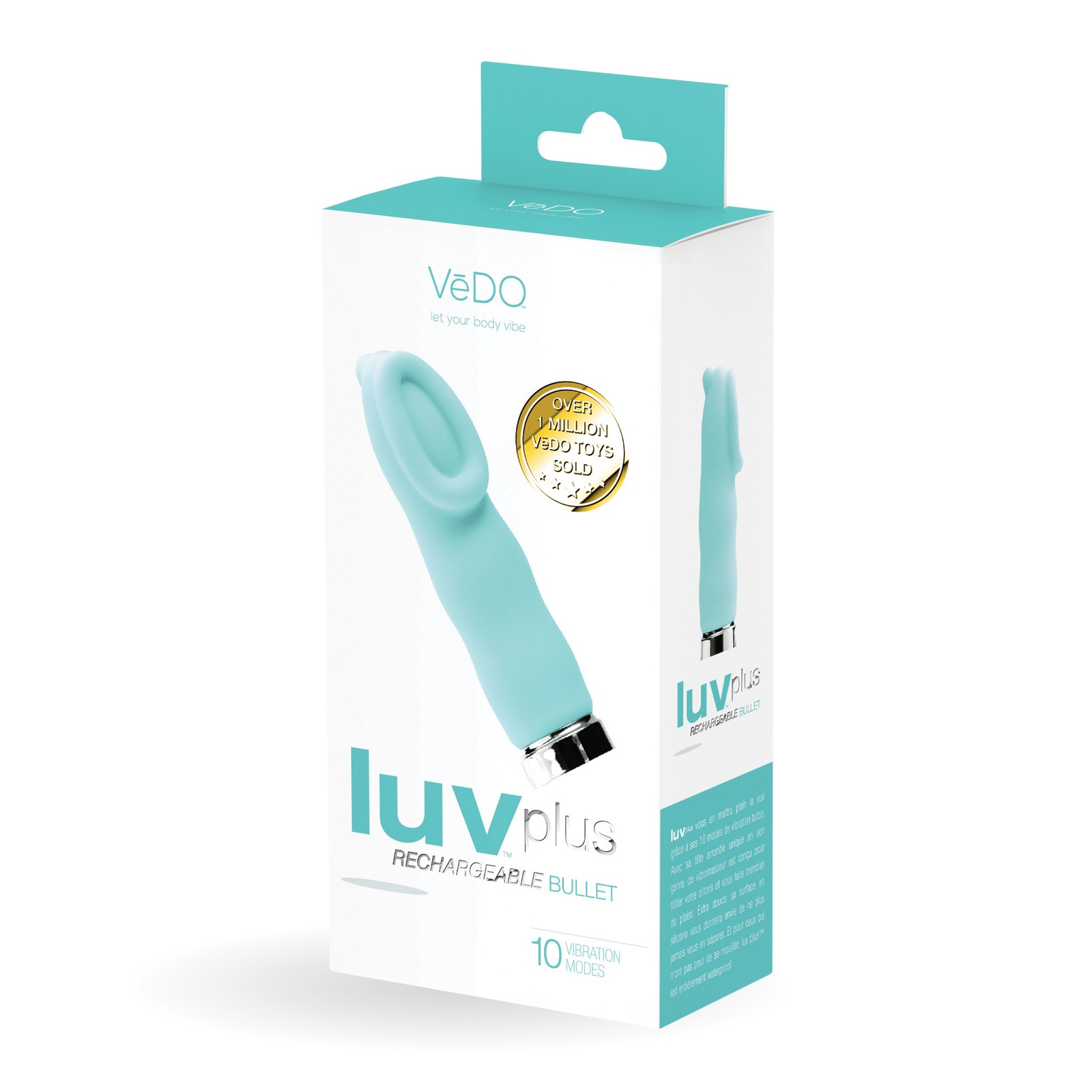 VeDO Luv Plus Rechargeable Bullet Vibrator Tease Me Turquoise