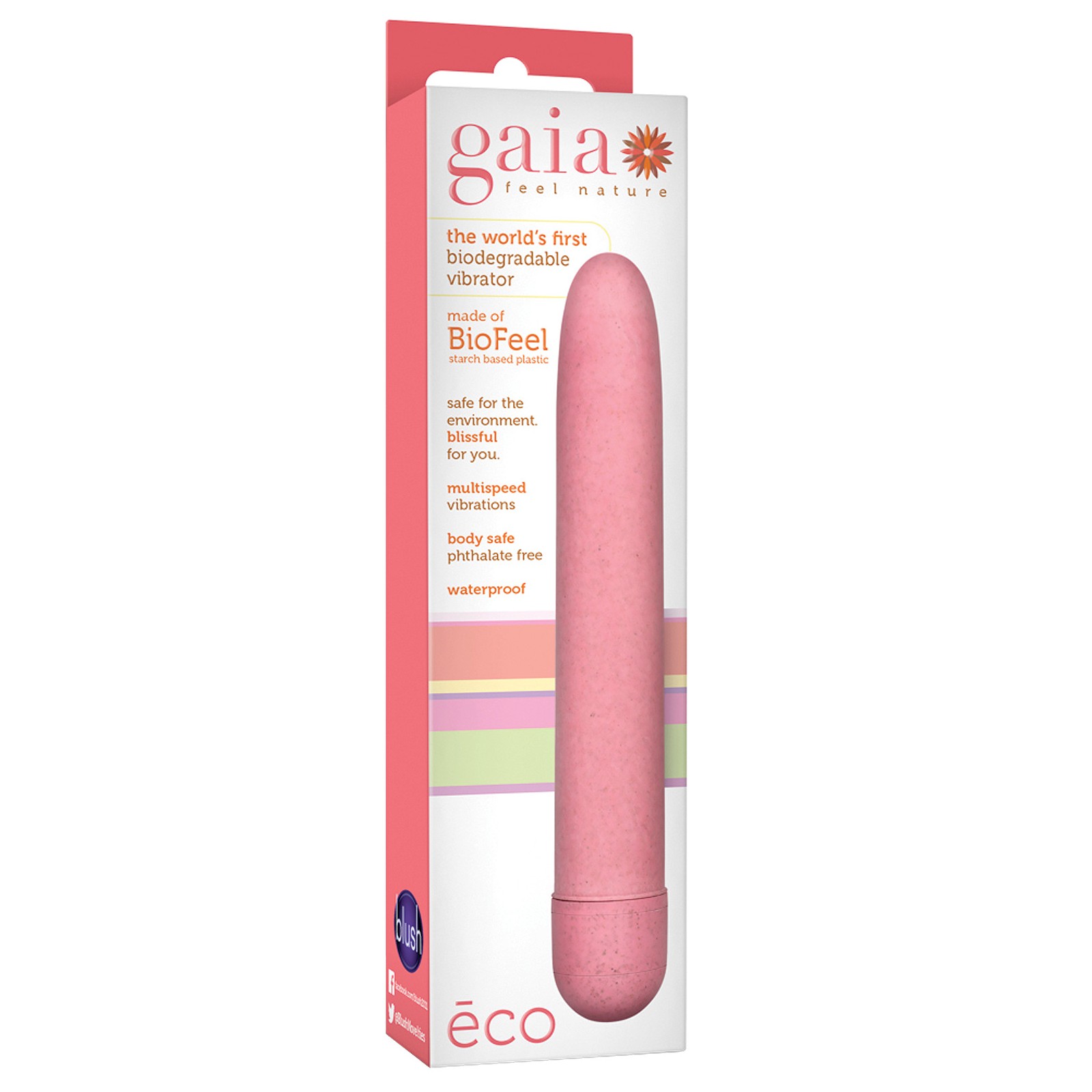 Blush Gaia Biodegradable Eco Vibrator Coral