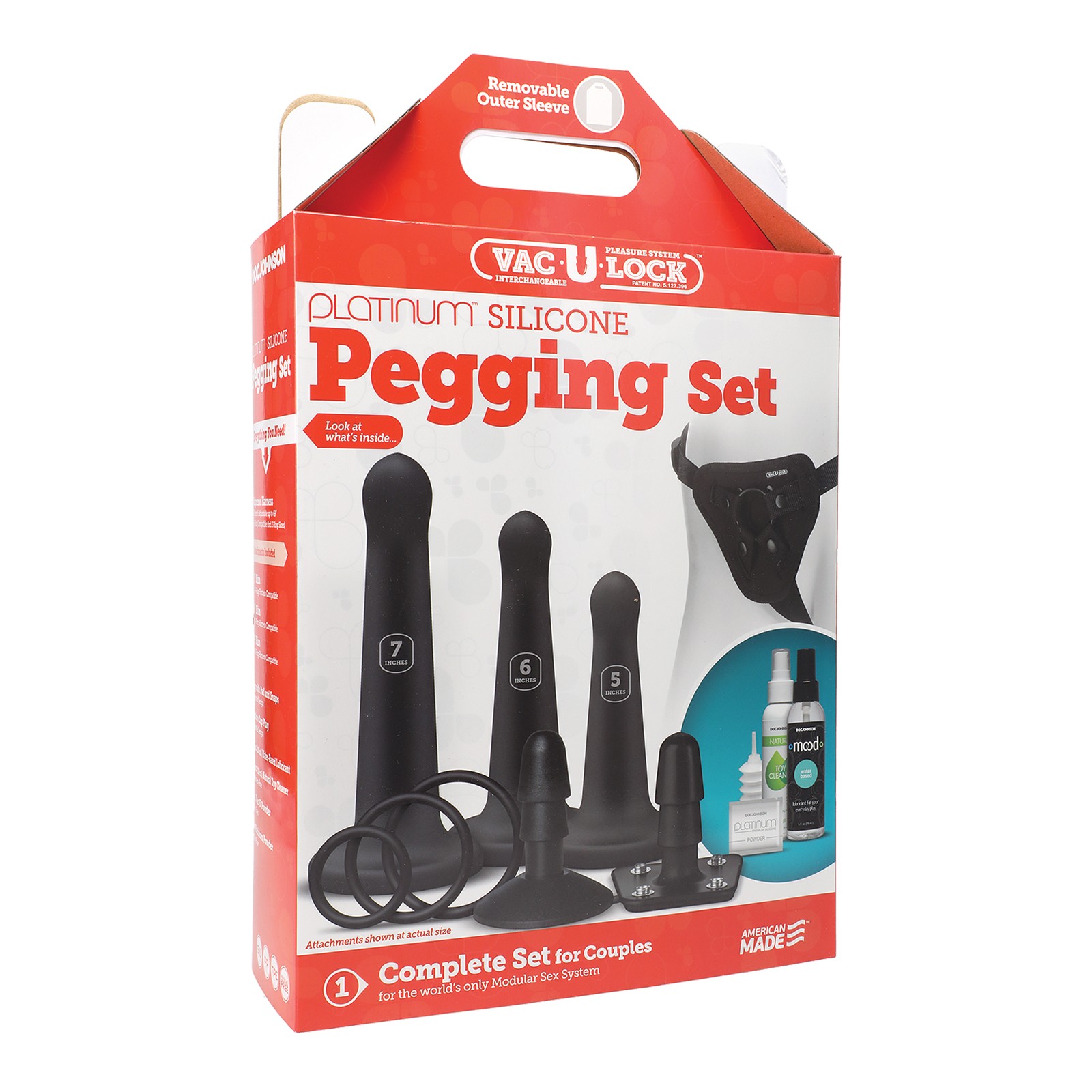 Set de Pegging de Silicona Vac-U-Lock para Estimulación Prostática