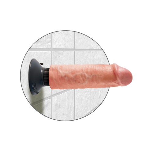 King Cock 6 Inch Vibrating Dildo Flesh