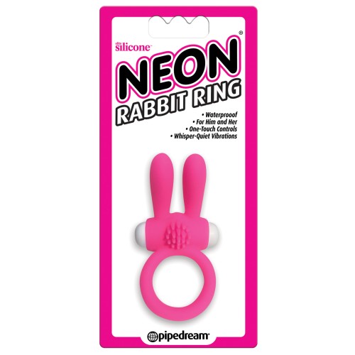 Anillo Conejo Neon Luv Touch para Estimulación Máxima