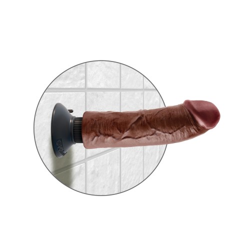 King Cock 8" Vibrating Cock Brown