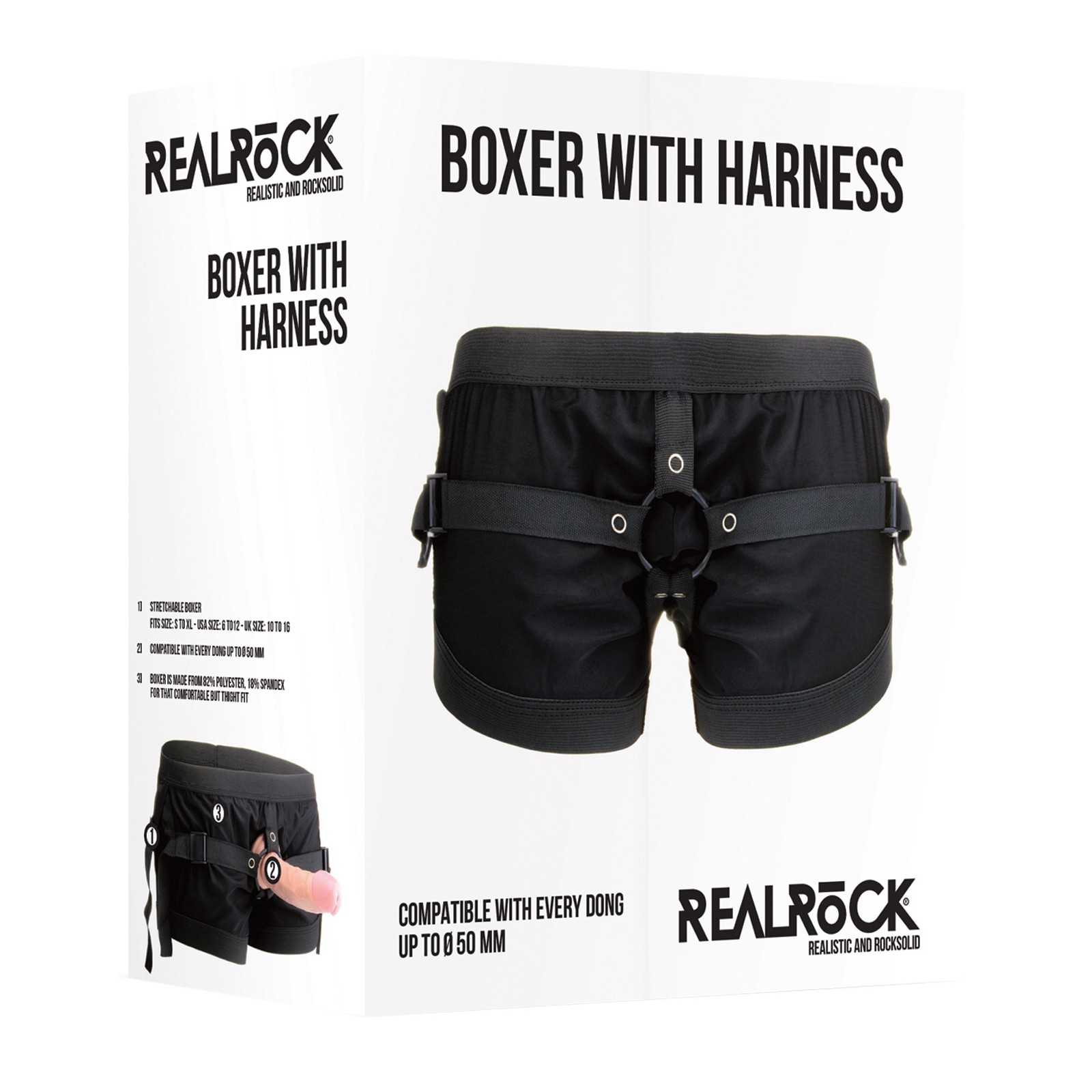 RealRock Boxer with Harness