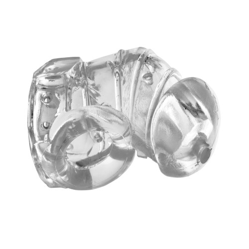 Master Series Detained 2.0 Clear Chastity Cage with Nubs