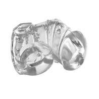 Master Series Detained 2.0 Clear Chastity Cage with Nubs