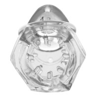 Master Series Detained 2.0 Clear Chastity Cage with Nubs