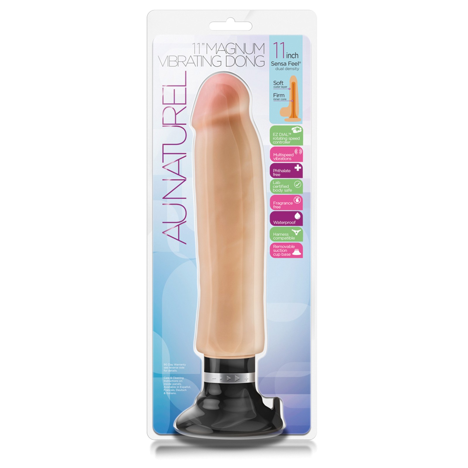 Blush Au Naturel 11-Inch Magnum Vibrating Dong | Realistic Pleasure