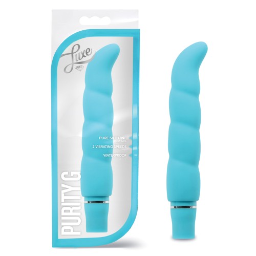 Blush Luxe Purity G Silicone Vibrator Aqua