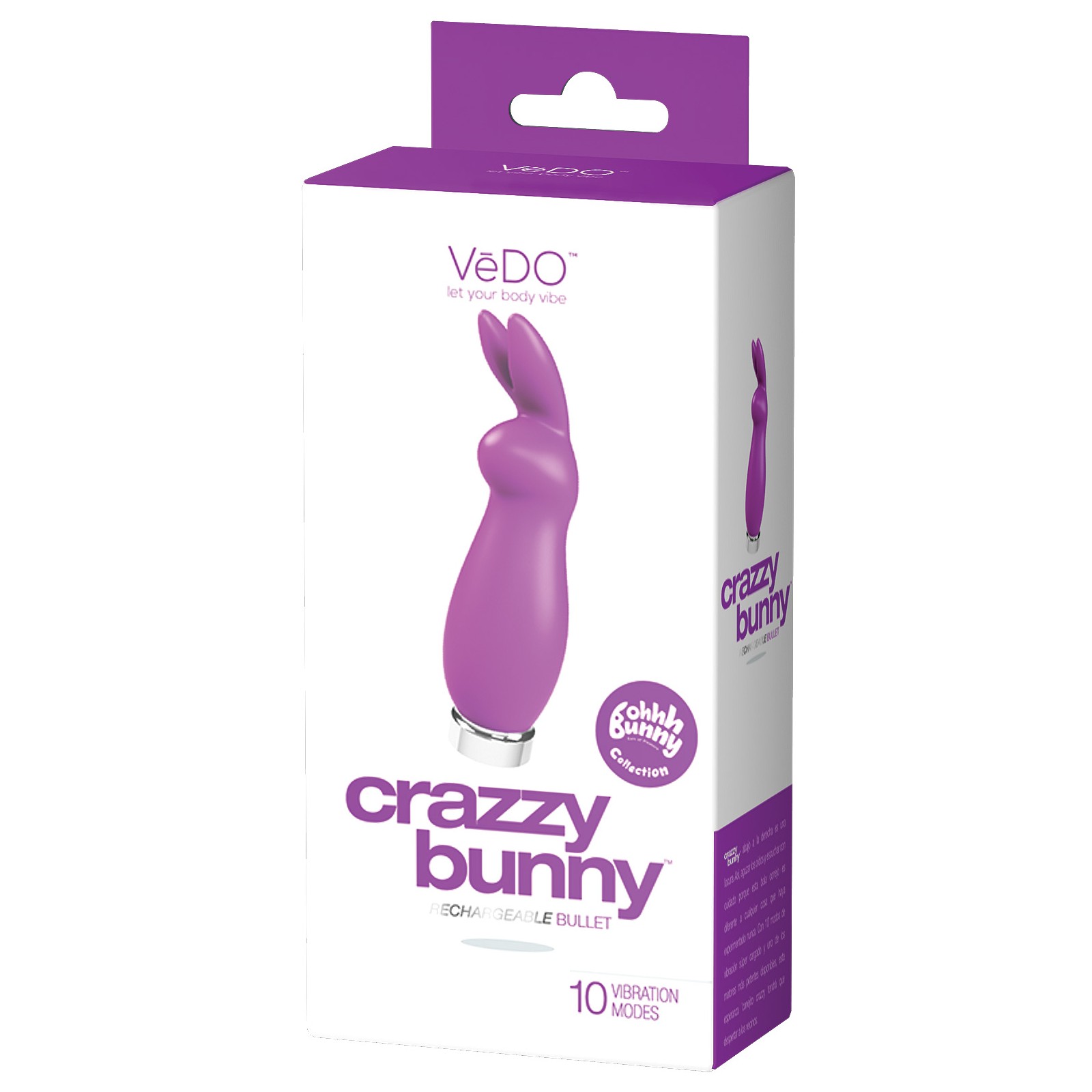 Bala Recargable VeDO Crazzy Bunny - Perfectamente Morado