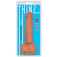 Curve Toys Dildo Slim de 7 Pulgadas con Bolas - Vainilla