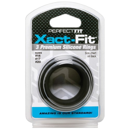 Kit de 3 Anillos Perfect Fit Xact Fit S/M/L Negro