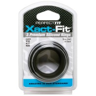 Kit de 3 Anillos Perfect Fit Xact Fit S/M/L Negro