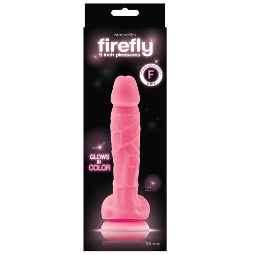 Dildo de Silicona Glowing de 5" Firefly - Rosa