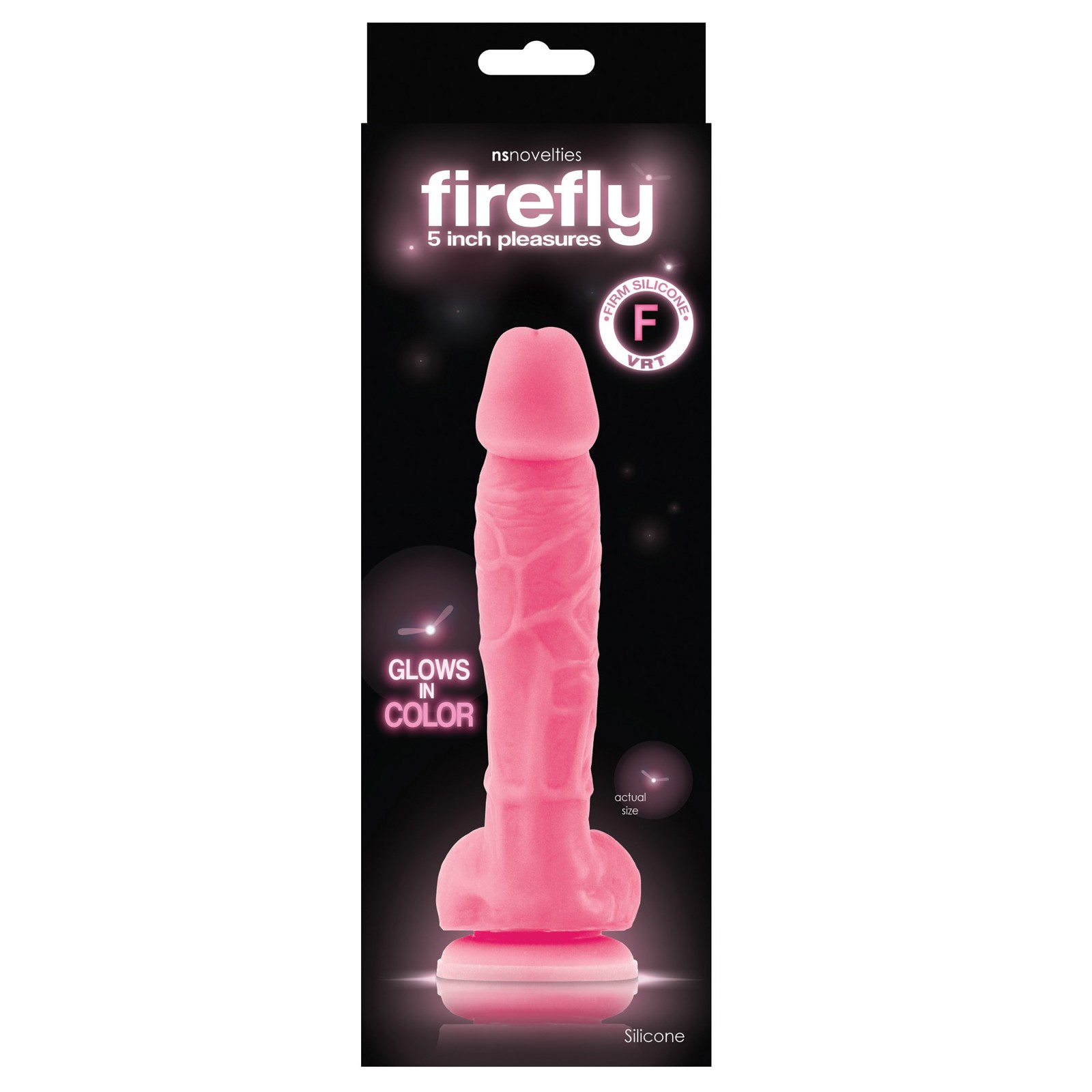 Dildo de Silicona Glowing de 5" Firefly - Rosa