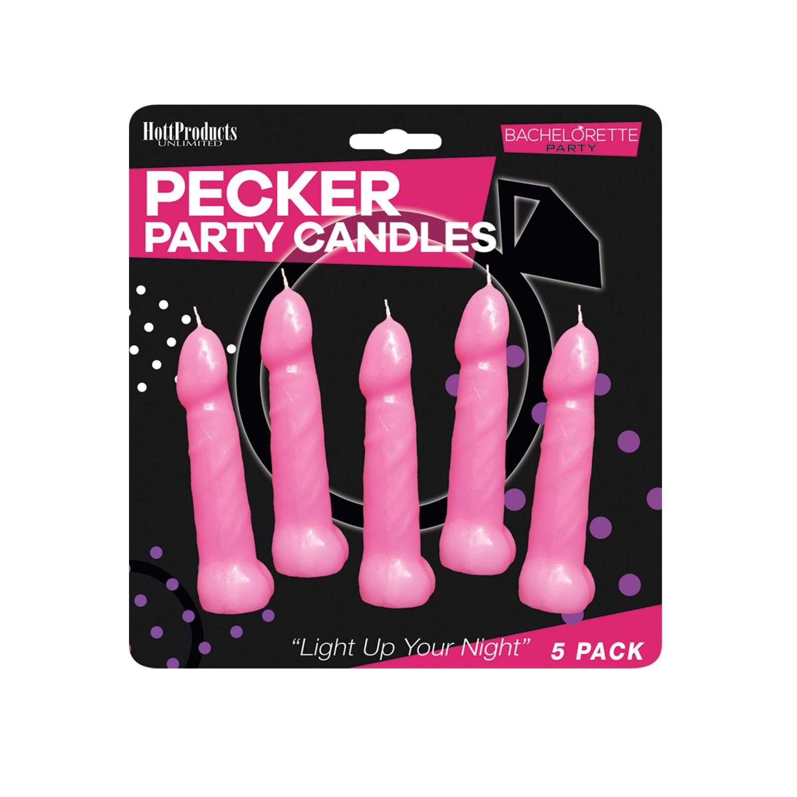 Bachelorette Party Pecker Candles Pink Pack of 5