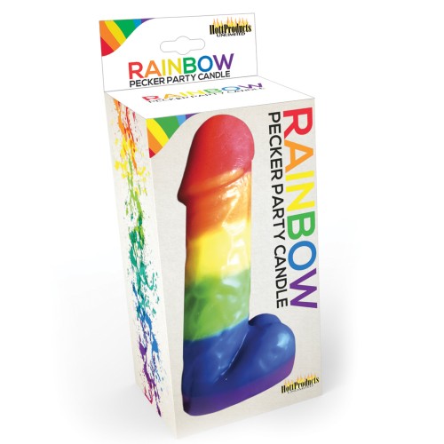 Rainbow Pecker Party Candle for Fun Events