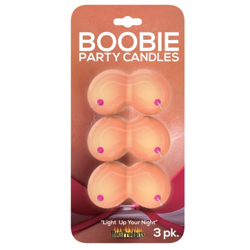 Boobie Party Candles Pack of 3