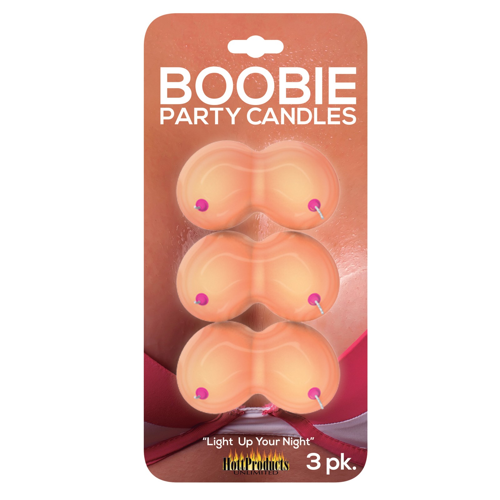 Boobie Party Candles Pack of 3