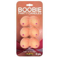 Boobie Party Candles Pack of 3