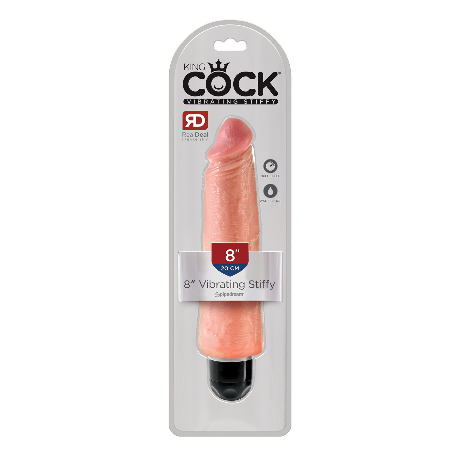 King Cock 8" Vibrador Stiffy - Flesh