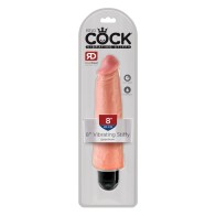 King Cock 8" Vibrating Stiffy - Flesh