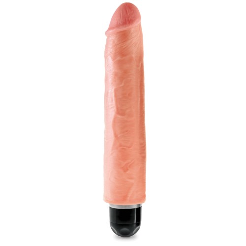 Dildo Vibrante King Cock de 10 Pulgadas - Carne