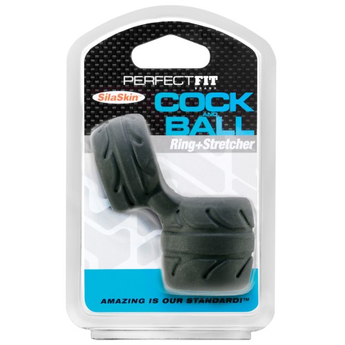 Anillo Cock & Ball Perfect Fit SilaSkin - Negro para Máxima Comodidad