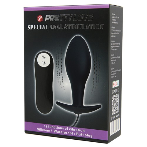 Plug Anal Vibrante en Forma de Bombilla Pretty Love para Principiantes