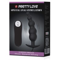 Pretty Love Plug Anal Vibrante Negro